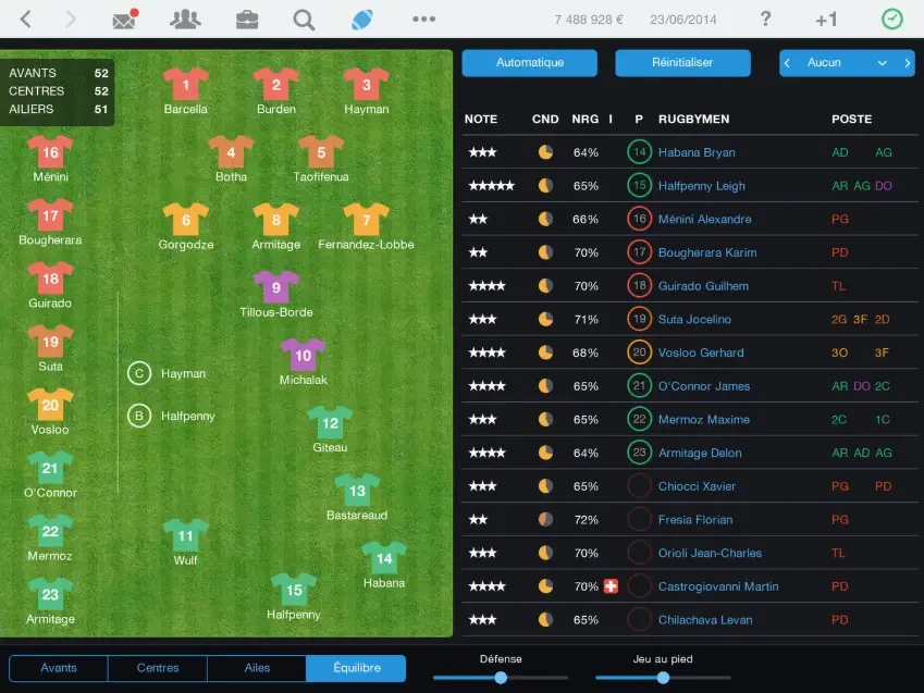 Pro Rugby Manager 2015 — Ekran görüntüleri