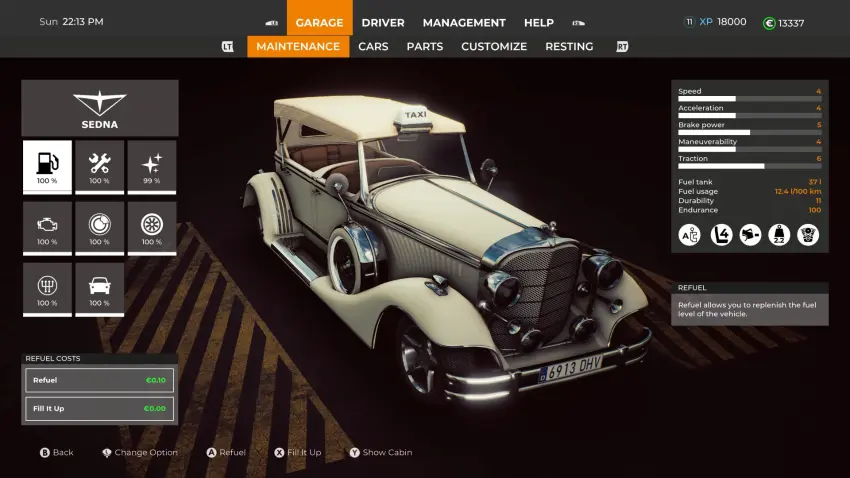 Taxi Life: A City Driving Simulator - VIP Vintage Convertible Car — لقطات الشاشة