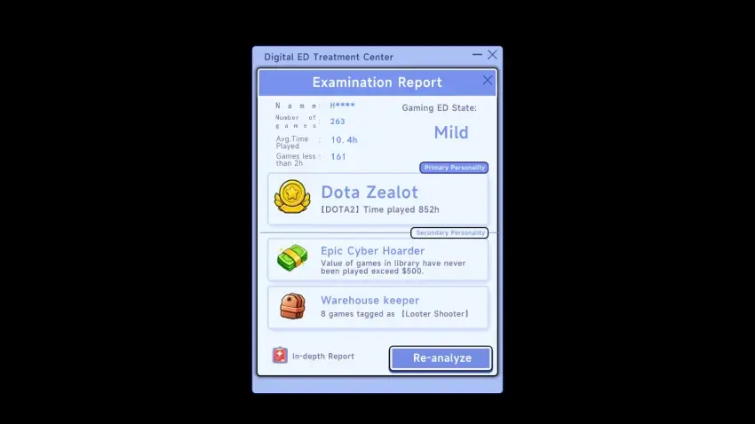 Gaming Burnout Treatment Center — Screenshots